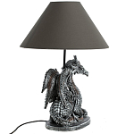 Настольная лампа с абажуром Дракон Silver Dragon варинант исполнения - 3 | Loft Concept в Костроме