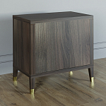 Прикроватная тумбочка с полкой Elsa Dreams Walnut  варинант исполнения - 4 | Loft Concept в Костроме