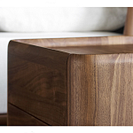 Прикроватный деревянный столик с 2-мя ящиками Moon Walnut Furniture варинант исполнения - 8 | Loft Concept в Костроме