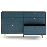 Комод с 6 выдвижными ящиками Scale Ornament Blue Chest of Drawers варинант исполнения - 3 | Loft Concept в Костроме