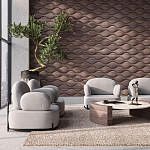 Гипсовая 3D панель с принтографией PM-108 варинант исполнения - 3 | Loft Concept в Костроме