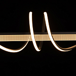 Люстра линейная черного цвета с волнообразным металлическим элементом Luke Lampco Tracer Lamp варинант исполнения - 5 | Loft Concept в Костроме