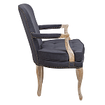 Кресло Aubrey Classical Armchair dark grey velour варинант исполнения - 2 | Loft Concept в Костроме