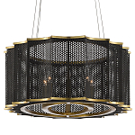 Люстра овальная в сочетании черного и золотого цвета Mesh Lighting варинант исполнения - 3 | Loft Concept в Костроме