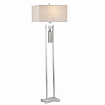 Торшер с прямоугольным тканевым абажуром на белом мраморном основании Silver Threads варинант исполнения - 4 | Loft Concept в Костроме