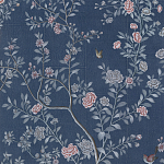 Обои ручная роспись Houghton Dark Blue варинант исполнения - 3 | Loft Concept в Костроме