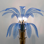 Торшер Glass Decorated Palm Floor Lamp Blue Листья Пальмы  варинант исполнения - 1 | Loft Concept в Костроме