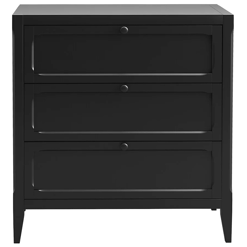 Комод с 3-мя ящиками черный Silva Black Chest of Drawers Черный Комод с 3-мя ящиками черный Silva Black Chest of Drawers Черный в Костроме | Loft Concept