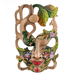 Маска деревянная резная расписная Tropical Paradise варинант исполнения - 3 | Loft Concept в Костроме