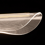 Люстра линейная с прозрачным волнообразным плафоном Wave Line варинант исполнения - 5 | Loft Concept в Костроме