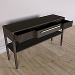 Дизайнерская Консоль с полкой и ящиком Primo Темный орех варинант исполнения - 6 | Loft Concept в Костроме