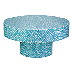 Стол Кофейный с инкрустацией Flower Blue варинант исполнения - 1 | Loft Concept в Костроме