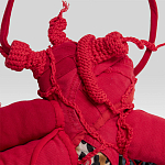 Настенный ковер разноцветный из одежды Heart варинант исполнения - 3 | Loft Concept в Костроме