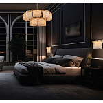 Люстра двухъярусная с текстурными овальными абажурами Splendor Palace Style варинант исполнения - 5 | Loft Concept в Костроме