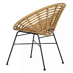 Стул круглый с ротанговым плетением Round Wicker Stool варинант исполнения - 4 | Loft Concept в Костроме