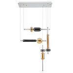 Люстра подвесная из металла и стекла Harmony of Strict Lines варинант исполнения - 1 | Loft Concept в Костроме