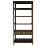 Стеллаж Elsa Dreams Walnut со стеклянными полками и ящиком варинант исполнения - 7 | Loft Concept в Костроме