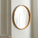 Зеркало круглое в раме из ротанга Wickerwork варинант исполнения - 1 | Loft Concept в Костроме