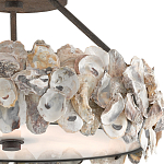 Потолочный светильник круглый с абажуром из устричных раковин Sea Ravens варинант исполнения - 1 | Loft Concept в Костроме