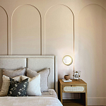 Светодиодное бра круглой формы с металлической рамой золотого цвета Marble Glow варинант исполнения - 2 | Loft Concept в Костроме