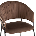 Стул в велюре коричневого цвета Horizon варинант исполнения - 6 | Loft Concept в Костроме