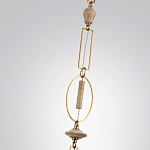 Подвесной светильник с прямоугольными и овальными элементами и акцентом из натурального камня Tectona  варинант исполнения - 6 | Loft Concept в Костроме