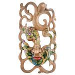 Маска деревянная резная расписная Tropical Paradise варинант исполнения - 4 | Loft Concept в Костроме