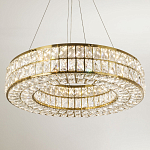 Круглая люстра с хрустальным декором Langlais Crystal Brass Chandelier варинант исполнения - 4 | Loft Concept в Костроме