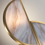 Бра с двумя полукруглыми плафонами из искусственного алебастра в бронзовой оправе Marbella варинант исполнения - 9 | Loft Concept в Костроме