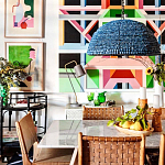 Люстра с плафоном в виде купола синяя Wooden Beads Chandelier Blue варинант исполнения - 2 | Loft Concept в Костроме