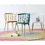 Пластиковый стул на ножках из массива бука Ferret Spiral Green варинант исполнения - 8 | Loft Concept в Костроме