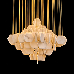 Люстра с фигурными подвесками из натурального камня Glowing Spheres варинант исполнения - 2 | Loft Concept в Костроме