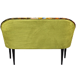 Диван двухместный из натурального бука с цветочным принтом Impressionism in Art варинант исполнения - 2 | Loft Concept в Костроме