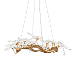 Люстра подвесная с прозрачными стеклянными птичками на ветвях Диаметр 100 см Serip Voa варинант исполнения - 1 | Loft Concept в Костроме