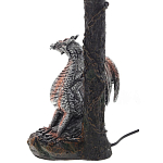 Настольная лампа с абажуром Дракон Silver Red Dragon Коричневый абажур варинант исполнения - 4 | Loft Concept в Костроме