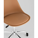 Офисный стул на металлическом основании EGGERY Brown пластик варинант исполнения - 2 | Loft Concept в Костроме