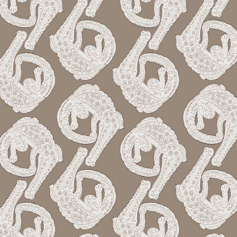 Мебельная ткань Velour Crocodiles Gray-Beige Велюр N 1140 Серо-бежевый в Костроме | Loft Concept 