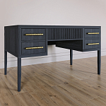 Большой Рабочий стол Primo с 5 выдвижными ящиками Черный дуб варинант исполнения - 2 | Loft Concept в Костроме