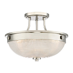 Потолочный светильник со стеклянным плафоном в виде купола Quoizel варинант исполнения - 1 | Loft Concept в Костроме