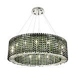 Круглая люстра с хрустальными подвесками Crystal Art Chrome Green Chandelier 12 варинант исполнения - 1 | Loft Concept в Костроме