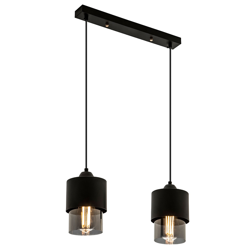 Подвесной светильник с 2-мя плафонами из дымчатого стекла Volta Flos Duo Hanging Lamp Дымчатый (Smoke) Черный Подвесной светильник с 2-мя плафонами из дымчатого стекла Volta Flos Duo Hanging Lamp Дымчатый (Smoke) Черный в Костроме | Loft Concept