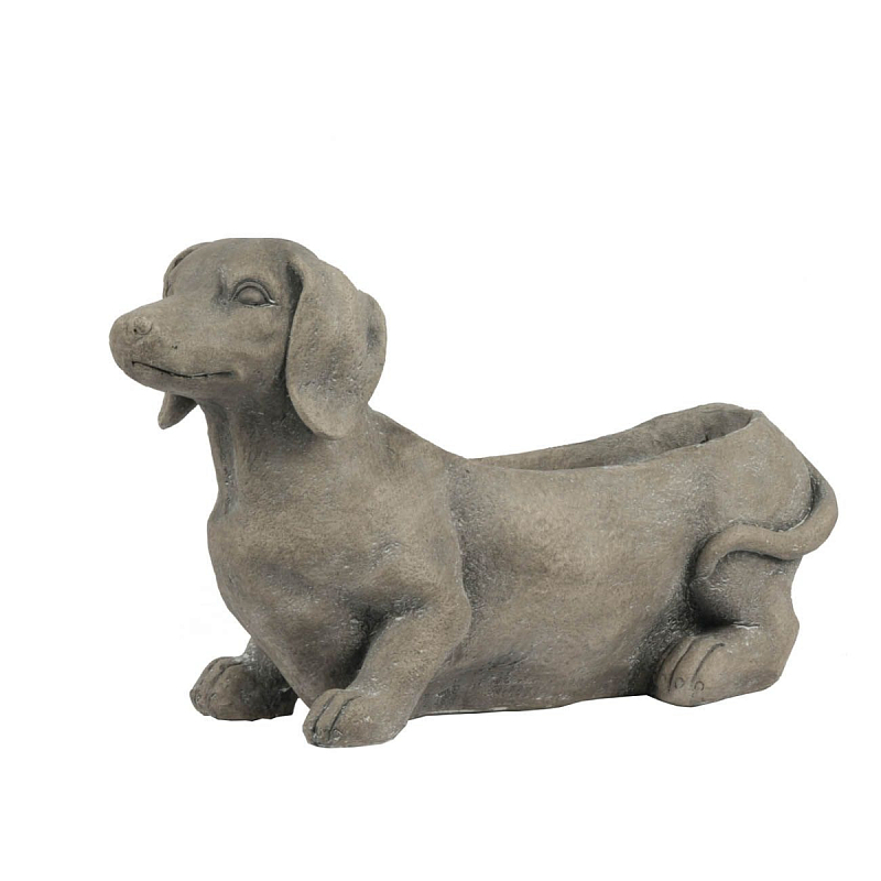 Кашпо The smiling dachshund Серый Кашпо The smiling dachshund Серый в Костроме | Loft Concept