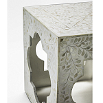 Приставной столик с перламутром Bone Inlay Side Table Floral Design варинант исполнения - 3 | Loft Concept в Костроме