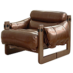 Кресло-диван кожаное на деревянном каркасе Medieval Furniture варинант исполнения - 7 | Loft Concept в Костроме