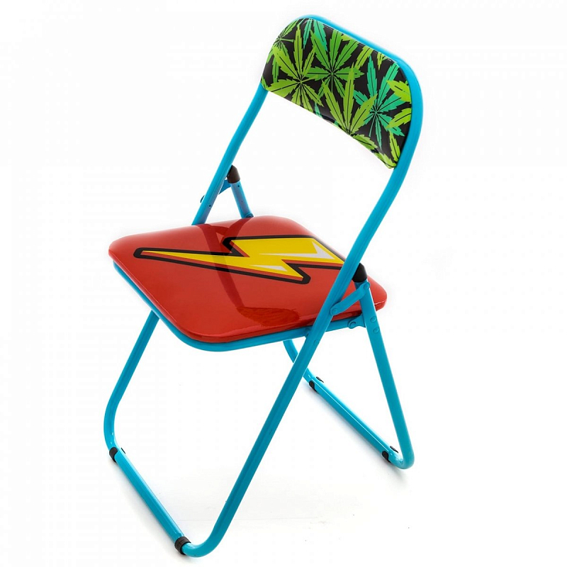 Стул Seletti Folding Chair Flash Мульти Голубой Стул Seletti Folding Chair Flash Мульти Голубой в Костроме | Loft Concept