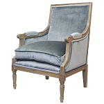 Кресло William Classical Armchair grey velvet варинант исполнения - 3 | Loft Concept в Костроме