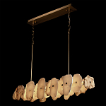 Подвесной светильник с фигурными элементами из белого алебастра Cryptocrystalline Stone варинант исполнения - 6 | Loft Concept в Костроме