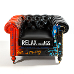 Кресло "Умный Умник" Rick and Morty graffiti chair натуральная кожа  варинант исполнения - 2 | Loft Concept в Костроме