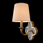 Бра с белым текстильным абажуром и фигурным основанием с зеркальной вставкой Vitorino варинант исполнения - 2 | Loft Concept в Костроме