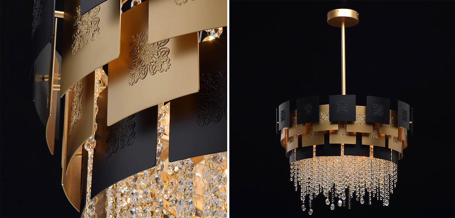 Люстра Engraving Plates Black Gold Люстра Engraving Plates Black Gold - Loft-Concept в Костроме